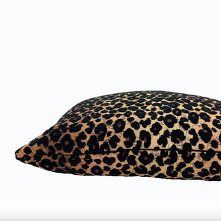 Safari Leopard Velvet Throw Pillow