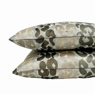 Stony Velvet Leopard Print Throw Pillow