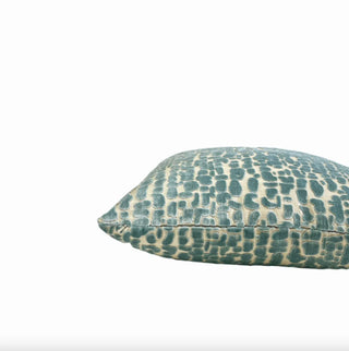 Sage Speckle Velvet Throw Pillow