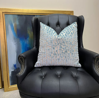 Sage Speckle Velvet Throw Pillow