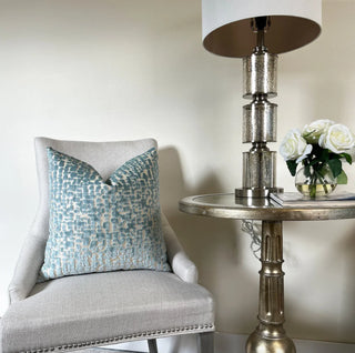 Sage Speckle Velvet Throw Pillow