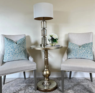 Sage Speckle Velvet Throw Pillow