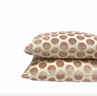 Blush Cream Polka Dot Throw Pillow