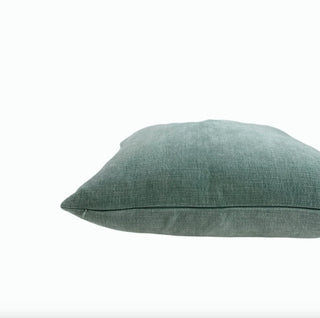 Sage Green Velvet Throw Pillow