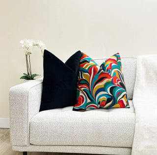 Black Onyx Velvet Throw Pillow