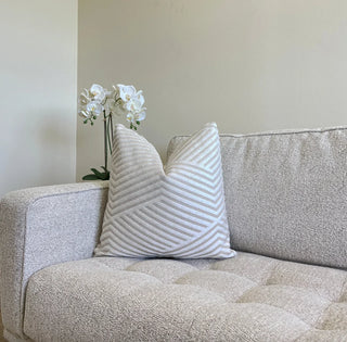 Jasmine Alternative Stripe Velvet Throw Pillow