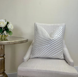 Jasmine Alternative Stripe Velvet Throw Pillow
