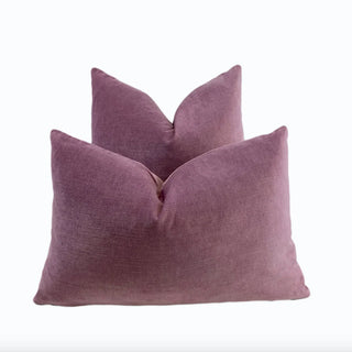 Mauve Purple Velvet Throw Pillow