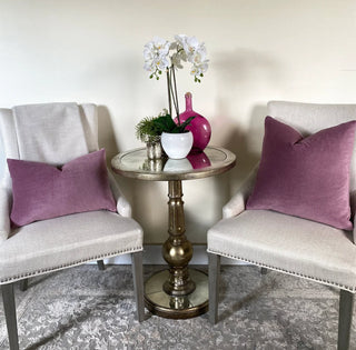 Mauve Purple Velvet Throw Pillow