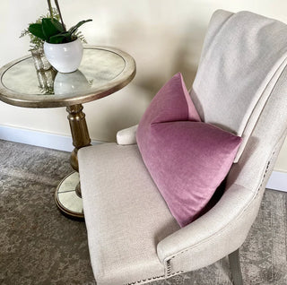 Mauve Purple Velvet Throw Pillow
