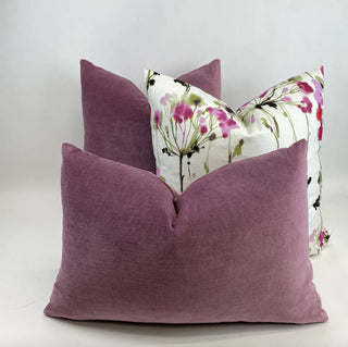 Mauve Purple Velvet Throw Pillow