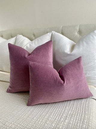 Mauve Purple Velvet Throw Pillow