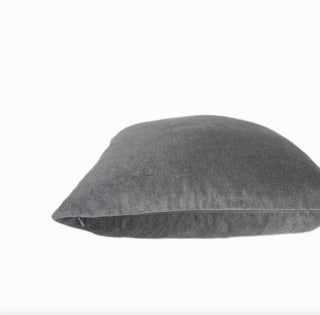 Silver Nickel Velvet Throw Pillow