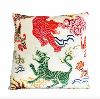 Asian Chinoise Velvet Pillow