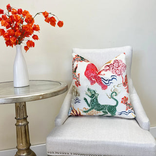 Asian Chinoise Velvet Pillow