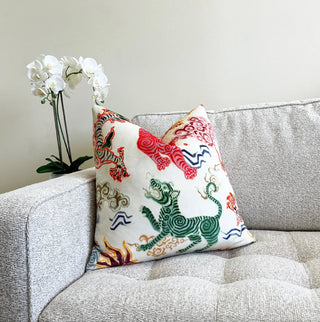 Asian Chinoise Velvet Pillow