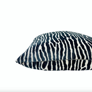 Mariner Blue Velvet Throw Pillow