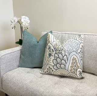 Coastal Embroidered Throw Pillow