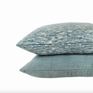 Sky Blue and White Throw Pillow