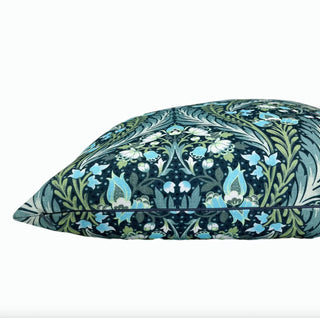 Blue Eden Floral Throw Pillow