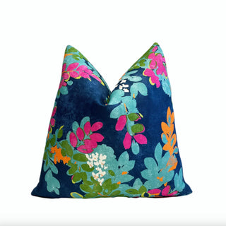 Thibaut Central Park Navy Pink Throw Pillow