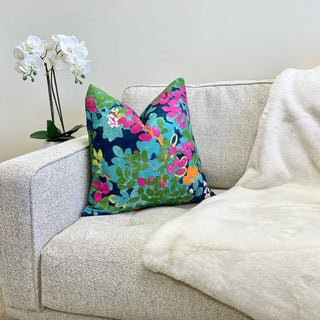 Thibaut Central Park Navy Pink Throw Pillow