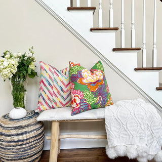 Thibaut Hamilton Embroidery Multi Throw Pillow