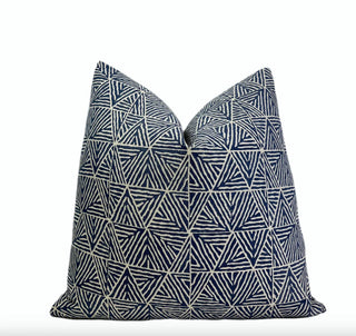 Thibaut Mombasa Navy Throw Pillow