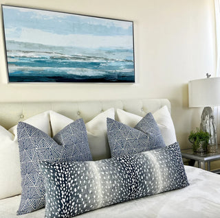 Thibaut Mombasa Navy Throw Pillow