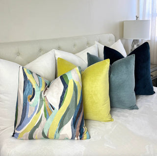 Sedona Green Linen Throw Pillow