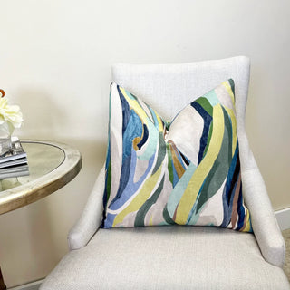 Sedona Green Linen Throw Pillow