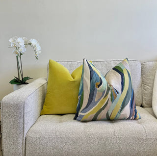 Sedona Green Linen Throw Pillow
