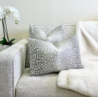 Linen Gray Antelope Throw Pillow