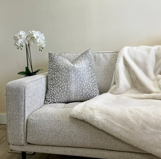 Linen Gray Antelope Throw Pillow