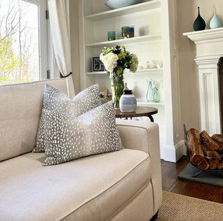 Linen Gray Antelope Throw Pillow