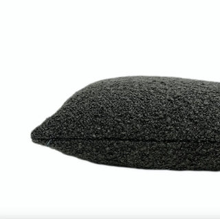 Graphite Gray Boucle Throw Pillow