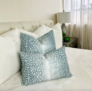 Aqua Antelope Throw Pillow