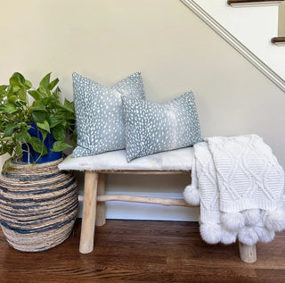 Aqua Antelope Throw Pillow