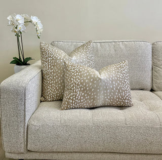 Beige Antelope Throw Pillow