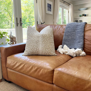 Beige Antelope Throw Pillow