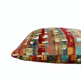 Sienna Plaid Velvet Throw Pillow