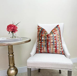 Sienna Plaid Velvet Throw Pillow