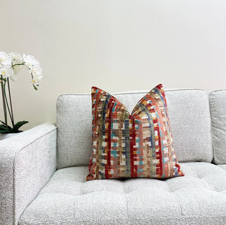 Sienna Plaid Velvet Throw Pillow