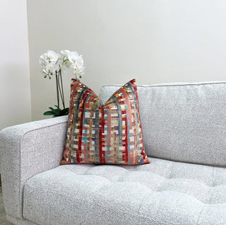 Sienna Plaid Velvet Throw Pillow