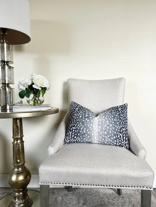 Navy Antelope Throw Pillow