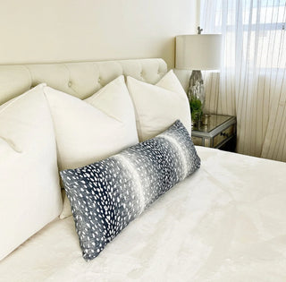 Navy Antelope Throw Pillow