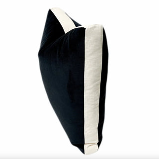 Black and Cream Velvet Box Pillow
