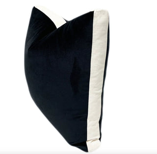Black and Cream Velvet Box Pillow