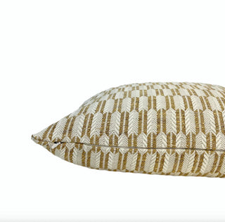 Gold and Cream Textured Throw Pillow