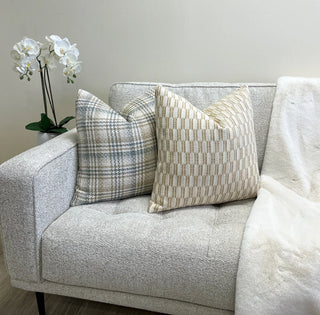 Gold and Cream Textured Throw Pillow